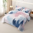 thumbnail image 3 of Homewish Aesthetic Patchwork Twin Quilt Set,Vintage Abstract Art Twin Coverlet Set,Pink Blue,2 Pieces, 3 of 7