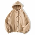 thumbnail image 1 of Abrigo de otoño e invierno para hombre, chaqueta casual con capucha para hombre, suéter tipo cárdigan llamativo para hombre, ropa superior atractiva de moda de estilo coreano, 1 of 2