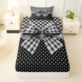 thumbnail image 3 of Erosebridal Teens Vintage Floral Bow Twin Sheet Sets 3pcs,Girls Ombre Polka Dots Bedding,Microfiber Bedroom Decor, 3 of 5