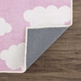 thumbnail image 4 of Hauteloom Nizar Girls Room, Nursery Machine Washable Area Rug - Clouds - Pink, Cream - 5'3" x 7'3", 4 of 8