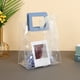 thumbnail image 1 of Xiao Hua Regalo, flores, bolsa de embalaje de caja de regalo, bolso de PVC transparente, bolsa de regalo para acompañantes de boda, bolsa de regalo para el 1 de junio (asa grande azul, mediana), 1 of 5