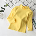 thumbnail image 2 of Jgppe Baby Boys Girls Turtleneck Tops Comfy Cotton Pullover Long Sleeve Solid Color T-Shirt 1-11 Years, 2 of 7