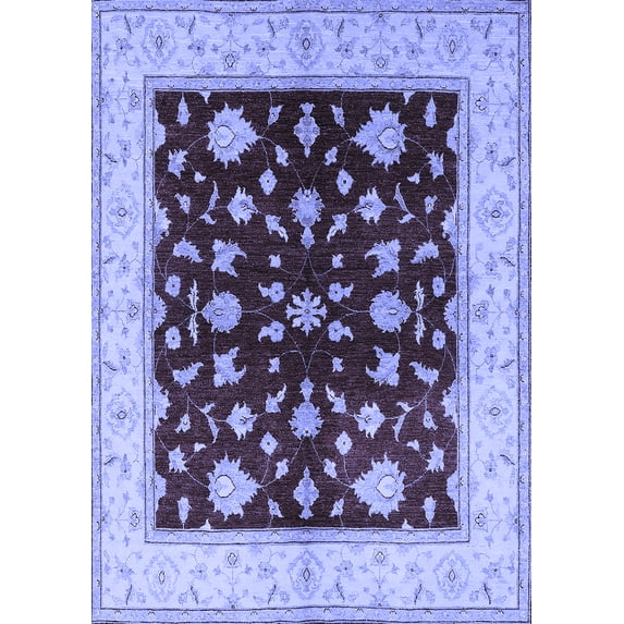 Ahgly Company Indoor Rectangle Oriental Blue Industrial Area Rugs, 4' x 6'