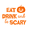 Orange, variant on Vinyl Wall Art Decal - Eat Drink And Be Scary - 17" x 21" - Trendy Funny Halloween Pumpkin Shape Quote Sticker For Entryway Dining Room Kitchen Restaurant Coffee Shop Store Window Spooky Decor