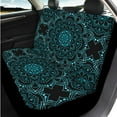 thumbnail image 3 of Uorisanigo Green Mandala 14 Pack Cars Seat Covers Full Set with Car Headrest Cover Steering Wheel Cover Car Armrest Cover Seat Belt Pads Water Cup Pad Comfortable Suitable for Cars SUVs, 3 of 6