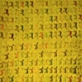 thumbnail image 1 of Ahgly Company Machine Washable Indoor Square Abstract Yellow Modern Area Rugs, 3' Square, 1 of 4