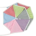 thumbnail image 6 of New 12 Flags - 3.2M Cotton Fabric Banners candy colour Bunting Decor children camping bunting birthday photo garland, 6 of 6