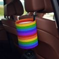 thumbnail image 5 of Honeii Colorful Glitter Rainbow Print Waterproof Car Trash Can,Waterproof Portable Collapsible Trash Can,Garbage Container fits Most Cars,SUVs,and Trucks, 5 of 7