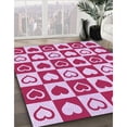thumbnail image 3 of Ahgly Company Machine Washable Indoor Square Transitional Blossom Pink Area Rugs, 7' Square, 3 of 7