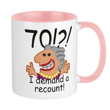

CafePress - Recount 70Th Birthday Mugs - Ceramic Coffee Tea Novelty Mug Cup 11 oz