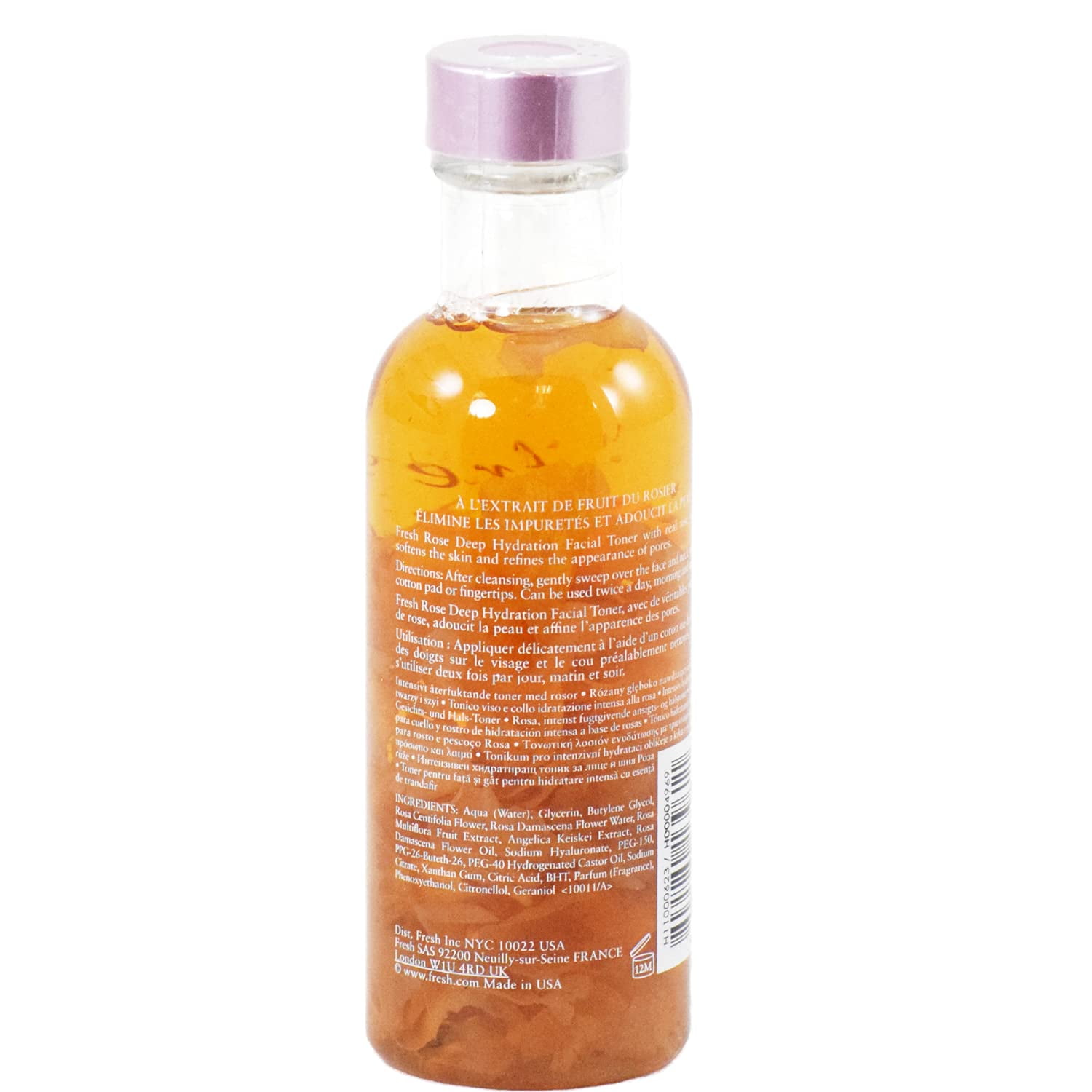Fresh Rose Deep Hydration Facial Toner , 3.4 oz Toner