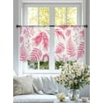 thumbnail image 4 of Pink Herbs Ferns Sheer Curtains 45 Inches Long 2 Panels Country Pastoral Texture Decorative Light Filtering Semi Sheer Window Curtains Drapes for Bedroom Living Room 52"x45", 4 of 7