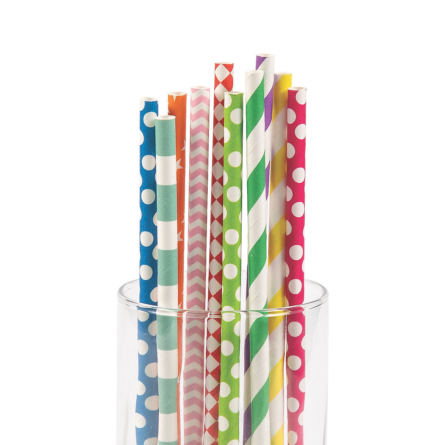 1-pack Good Living 100-Count Party Straws in Assorted Colors 
