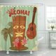 thumbnail image 1 of ABPHQTO Marrón Hawaii Vintage Hawaiian to Beach Party Cortina de ducha verde Tiki 152x180 cm, 1 of 2