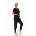 thumbnail image 4 of HEAL+WEAR Soft Stretch Scrub Set 4-Way Stretch V-Neck Top & Cargo Jogger Pants for Women, 4 of 6