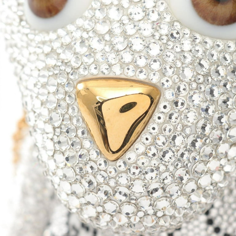 ☆GUCCI ☆ベア☆ガラス ☆シルバー☆オーナメント☆新品未使用☆大きめ☆ Pre-Owned Gucci GG Teddy Bear Shoulder Bag with Swarovski Crystals
