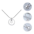 thumbnail image 3 of 1 collar de perlas sencillo, cadena de clavícula de plata a la moda, joyería para el cuello de mujer, 3 of 8