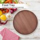 thumbnail image 5 of Japanese Style Round Wooden Food Dish Fruit Serving Tray Service Plate for Home Kitchen Hotel Use 27cm, 5 of 5