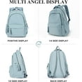 thumbnail image 6 of School Backpack for Women Men,Waterproof Bookbag for College Students Small Cute Backpacks for Fits 15.6Inch Notebook Light Blue, 6 of 8
