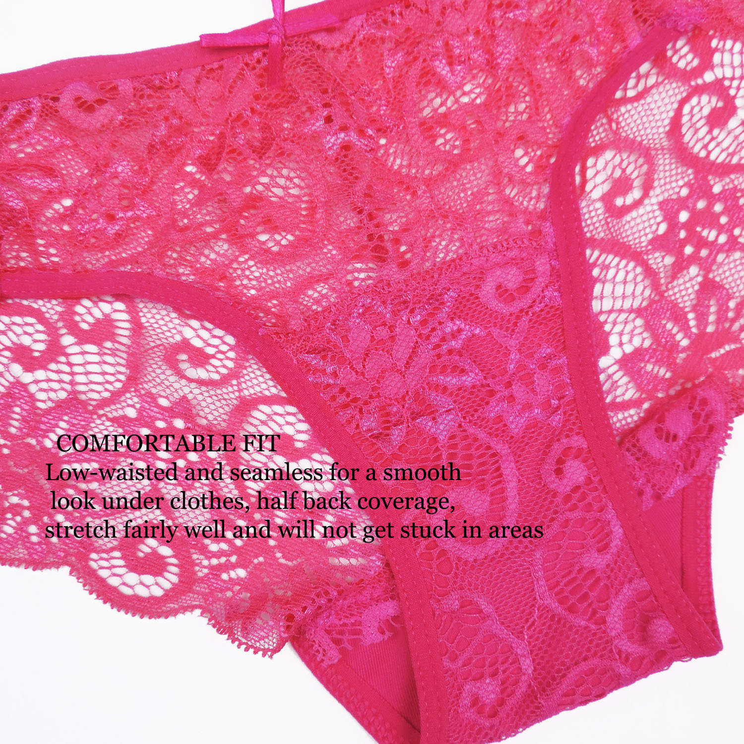 Sunm Boutique Women's Lace Cheeky Panties, 6-Pack photo 8