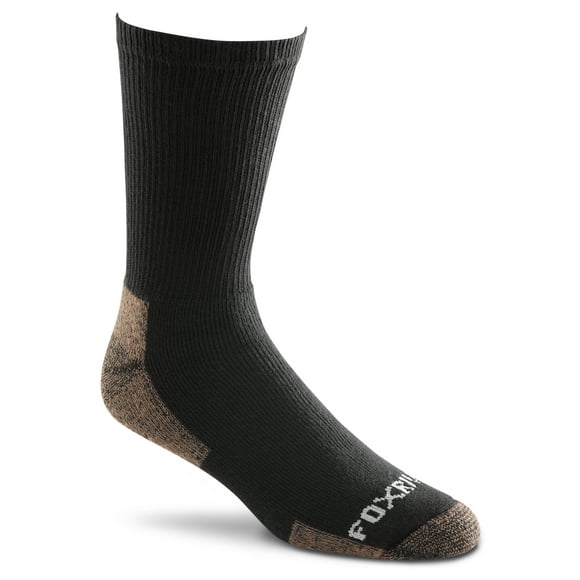 Fox River Chaussettes Mi-Mollet de Travail pour Hommes, Poids Moyen, Noir