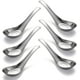 thumbnail image 1 of Cucharas soperas de acero inoxidable, juego de 6 cucharas soperas chinas, pulidas a espejo, cucharas soperas asiáticas para caldo, postre, cereales, miso, ramen tailandés., 1 of 8
