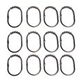 thumbnail image 1 of Advancent 12 ganchos para cortina de ducha de hierro inoxidable, anillos para colgar cortinas Tratamientos de ventanas No.03 Advancent HA0132-03B, 1 of 6