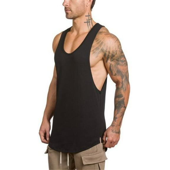 KDFJPTH Big And Tall Shirt for Men Muscle Tank T shirt Singlet Vest Bodybuilding Men's Sleeveless Gyms Fitness Top Men's blouse