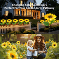 thumbnail image 6 of 4 Pack Solar Garden Lights, Solar Sunflower Lights Outdoor Waterproof with Auto On/Off, Solar Lights for Patio Lawn Outdoor Decor, Yellow, 6 of 8