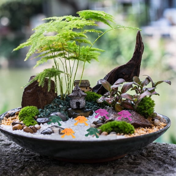 UPOUART 24pcs Green Artificial Frog Figurines for Decorations, Moss Terrariums, Plastic Miniature Landscape Ornaments