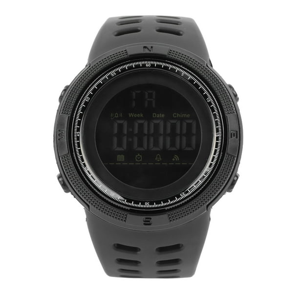 Reloj Digital Nikou Resistente al Agua Pantalla Transparente Color Negro