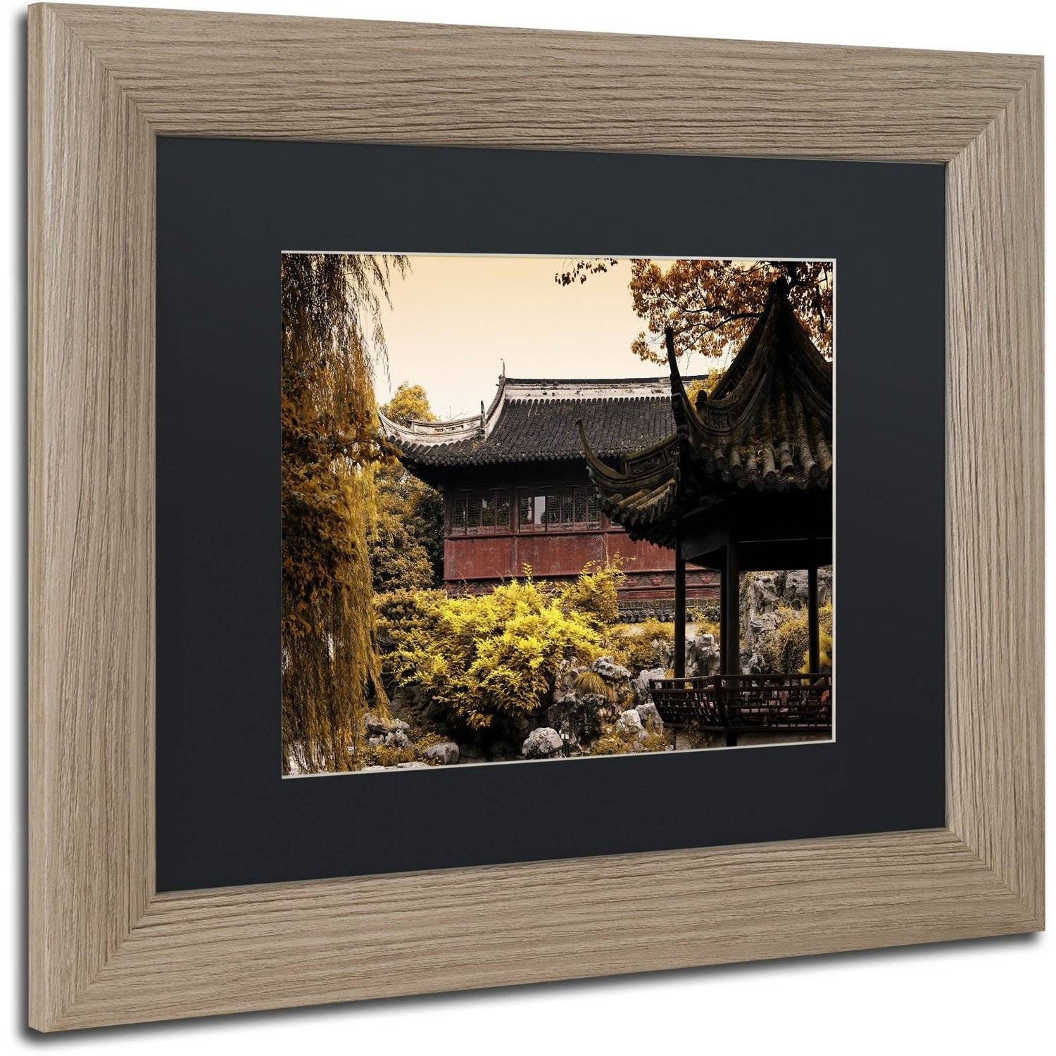 Trademark Fine Art "Golden Temple" Canvas Art by Philippe Hugonnard, Black Matte, Birch Frame