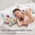 thumbnail image 5 of Spring Floral Body Pillow Covers 20"x60", Colorful Botanical Summer Blooming Soft Brushed Microfiber Breathable Throw Pillow Covers, Pillowcase with Zipper for Couch Sofa Bedroom Living Room, 5 of 9
