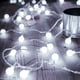 thumbnail image 2 of Xihbxyly Guirnalda de Luces Solares, Decoración Colorida con Bolas Esmeriladas, 30 Led Blanco Cálido, 6,4 Metros de Largo, Crea Una Atmósfera de Ensueño, Ideal para Fiestas En El Jardín, Bodas y Navi, 2 of 5