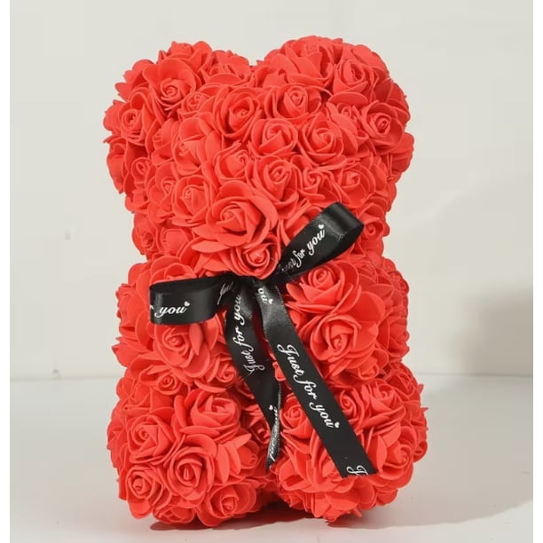 1 pieza de oso de flores de espuma artificial hecho de rosas for el Día de San Valentín, Día de la Madre, Aniversario, Regalo de Boda