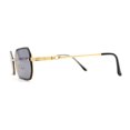 thumbnail image 5 of Luxury Rimless Metal Engraving Frame Thin Rectangle Sunglasses Gold Black, 5 of 5