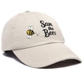 thumbnail image 4 of DALIX Save The Bees Baseball Cap Dad Hat Embroidered Womens Girls in Beige, 4 of 6