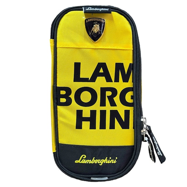 Lapicera Estuche Organizador Escolar Lamborghini color Amarillo