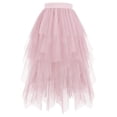 thumbnail image 5 of Elegant High Widelity Knit Sheer Overlay Skirt For With Inner And Flirty Asymmetrical Hem, 5 of 5