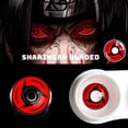 thumbnail image 1 of Lentes de contacto de colores para Halloween, accesorios de Cosplay de Itachi Sharingan, prescripción anual, 2 piezas/1 par, 1 of 3