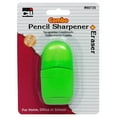 thumbnail image 2 of Charles Leonard Plastic Pencil Sharpener with Receptacle and Eraser, Assorted Colors, 12 Count, 2 of 2