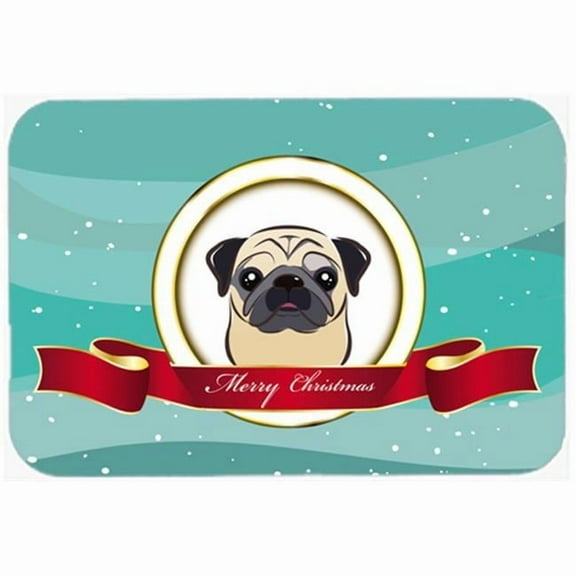 Carolines Treasures  Fawn Pug Merry Christmas Mouse Pad- Hot Pad & Trivet