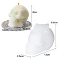 thumbnail image 2 of Molde de vela de calavera: molde de silicona para velas para cera, fabricante de resina epoxi para aromaterapia, excelente regalo hecho a mano, kit para hacer velas (molde de calavera), 2 of 5