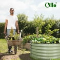 thumbnail image 2 of Olle 17" Tall, 42" Round Raised Beds For Gardening Galvanized Planter Garden Box Vegetable Garden Herb Garden Planter Raised Planter Box,3.5*3.5*1.4ft,Sage Green, 2 of 7