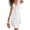 White, variant on UDAUDU Womens Linen Dresses Casual Twist Front V Neck Ruffle Sleeve Flowy A Line Sundress Beach Summer Vacation Mini Dress with Pockets White L