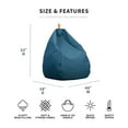 thumbnail image 3 of Big Joe Tuft Weatherproof Bean Bag Chair, Lakeshore Intertwist, UV-Protected Fabric, 3 feet Teardrop, 3 of 7