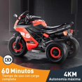 thumbnail image 3 of Moto Electrica Infantil Niño, Triciclo con Modo de Retroceso, Carro Electrico Niño Montable con Luz Led y Musica, Autonomía de 60 Minutos, Velocidad Máxima 4KM/H, 3 of 6