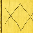 thumbnail image 1 of Ahgly Company Machine Washable Indoor Square Solid Yellow Modern Area Rugs, 8' Square, 1 of 4