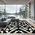 thumbnail image 2 of ODIKA 8'x10' Ultra-Soft Area Rug, Composition Contemporary Balanced Framework Layered Geometric None Washable, Bare feet friendly, Silk-Touch for Bedroom, Under Sectional, 2 of 7