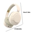 thumbnail image 3 of Nkmbld Portable Bluetooth Headphones Headphones Wireless Bluetooth Headset Subwoofer Bluetooth 5.3 Mobile Computer Game Music Sports Game Headphones, Beige, 3 of 6